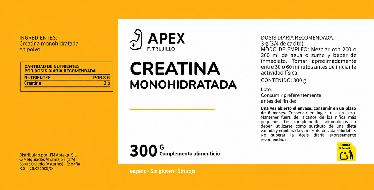 Creatina Monohidrato 300gr.
